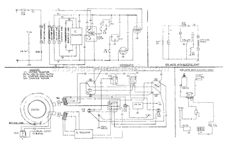 Page G Diagram and Parts List for 8710-0  Briggs and Stratton Generator